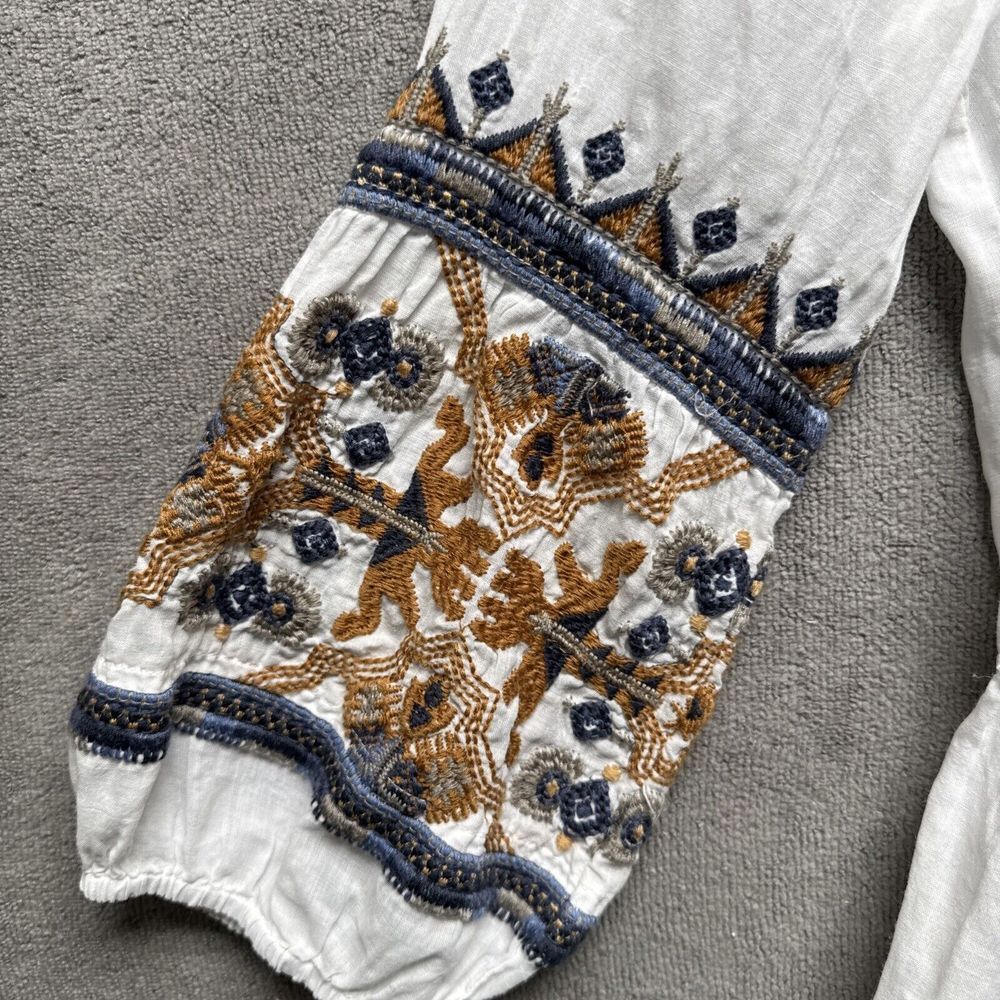 Johnny‎ Was Workshop Tunic Embroidered Top Small Dress Swim Cover Up - Picture 3 of 10